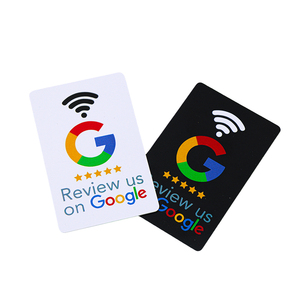 Gedruckte Google programmier bare QR-Codes Social Media Kunststoff Zahlungs bewertungen benutzer definierte NFC Google Geschenk karten