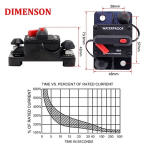 <strong>Automatic</strong> <strong>Circuit</strong> <strong>Breakers</strong> 80A 12V DC <strong>Circuit</strong> <strong>Breaker</strong> Waterproof with Manual <strong>Reset</strong> for Boats Truck Audio/Video Systems - Product Image 2