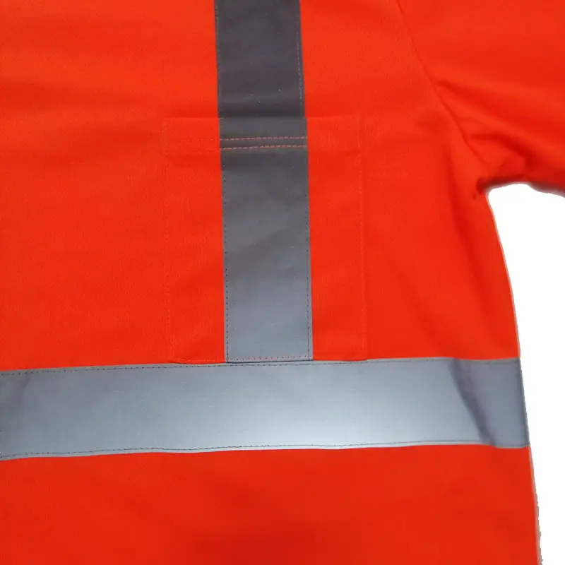 Aanpasbare Oem Lange Mouw Hoge Kwaliteit Fluo Veiligheid Reflecterende Werk Shirts Voor Mannen Groothandel