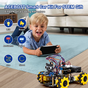 ACEBOTT ESP32 CAM Omni Wheel Robot Kit Programmier bare Hindernis vermeidung Tracking Smart Camera Robot Auto Starter Kit für Arduino