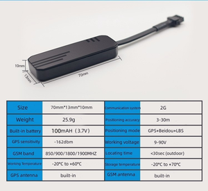 Rastreador GPS Aplicación gratuita Software Sistema de seguimiento Alarma de coche Dispositivo de seguimiento GPS preciso J14 para motocicletas Bicicleta Coches