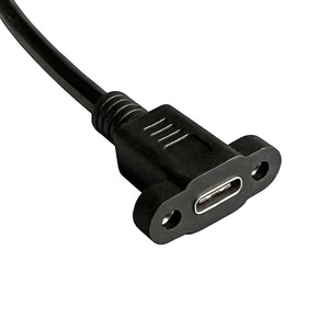 5ピン2.54mmデュポンメスヘッダー-USBタイプCメスパネルマウントデータケーブル