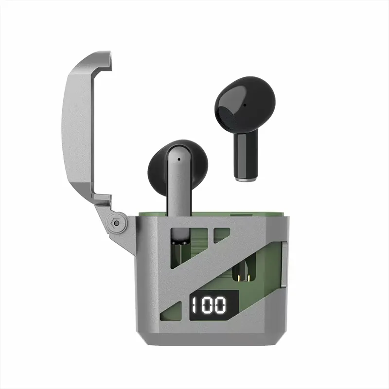 Recém-chegado Low Latency Gaming Earbuds GT02 LED Display Fones De Ouvido Sem Fio BT 5.3 Stereo Hifi TWS Música Headphone Earbuds
