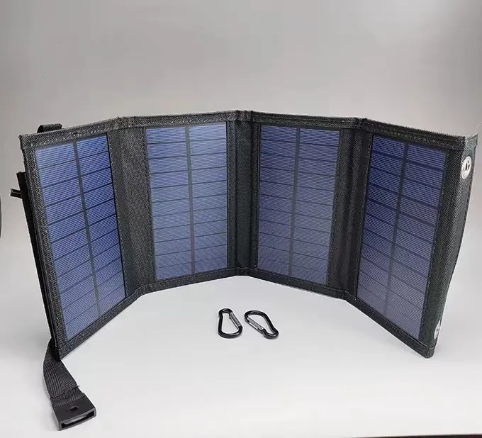 Folding photovoltaic panel mini solar panel with USB charger with regulator detects voltage for mobil phoneTop Quality