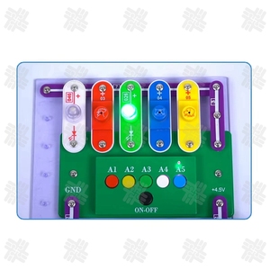 Kit di blocchi elettronici programmabili fai da te circuito a vapore giocattolo fisico bambini scienza educativa esperimento elettronico blocco di costruzione - Product Image 4