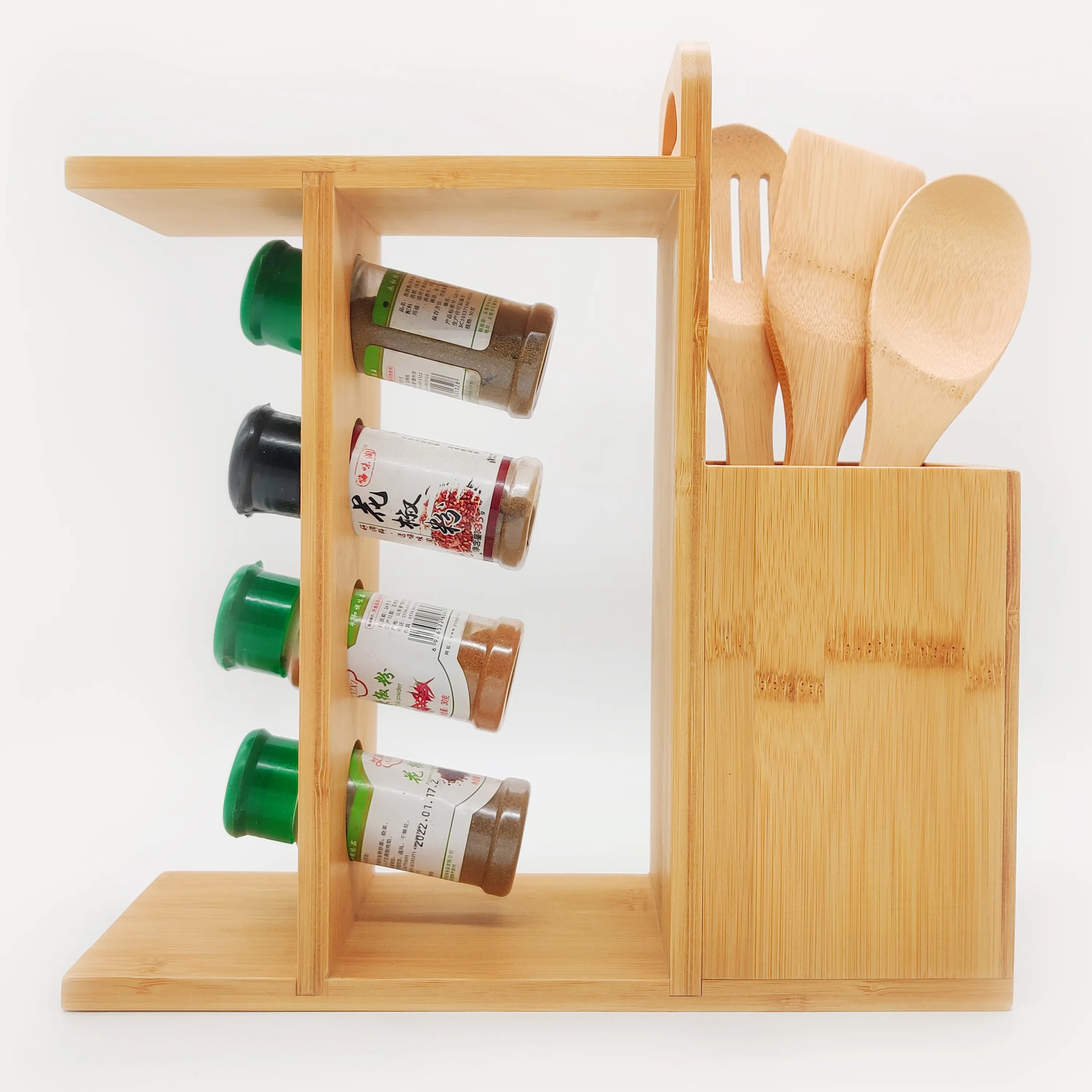 Ensemble d'ustensiles de cuisine en bambou avec Logo personnalisé OEM, spatule en bois, outils de maison et de cuisine, accessoires ustensiles