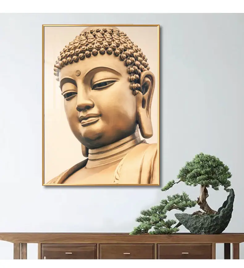 Offres Spéciales personnalisé décoratif bouddhisme à la main mur Art décor à la maison avec cadre 100% peint à la main abstraction toile peinture à l'huile