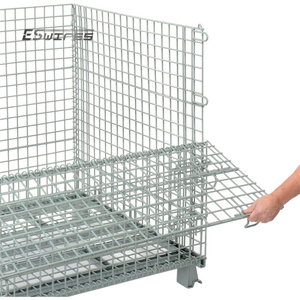 Sistema de carga de contenedores plegable de palé de malla de jaula de metal personalizado contenedor IBC plegable - Product Image 3