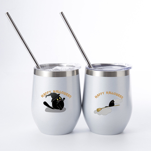 2025 Everich çift duvarlı 12 oz paslanmaz çelik şarap pipetli bardak ve kapak - Product Image 3