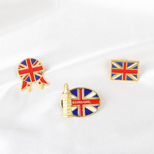 Üretici londra hediyelik eşya İngiltere Union bayrağı harita Big Ben kırmızı telefon kutusu emaye şapka giysi kravat eşarp düğme Pin rozeti yaka pimleri - Product Image 2