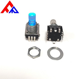 EC12 RGB Schiebeschalter Led-Codierer Rotationspotentiometer Inkrementeller Rotationscode 24 Dämpfer mit beleuchteter Welle - Product Image 3