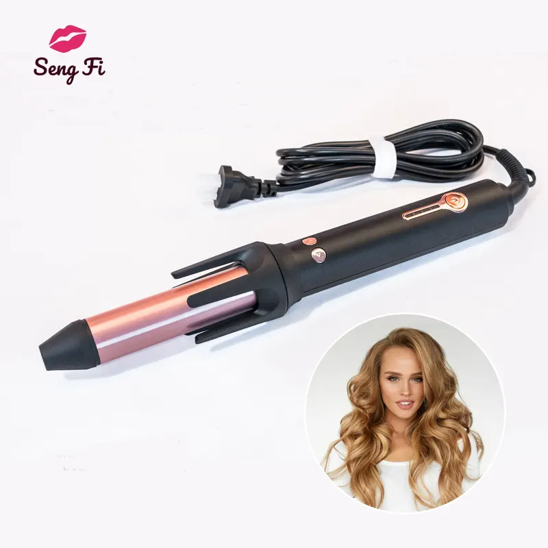 Seng Fi New Arrival Private Label Automatic Electric LED Digital Display Hair Curling Iron Rotating Curler