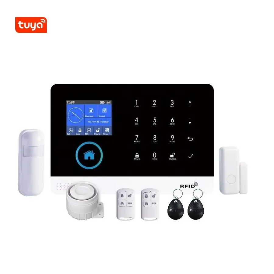 Alarma de seguridad inalámbrica para el hogar, sistema de alarma de intrusión GSM, WiFi, Tuya