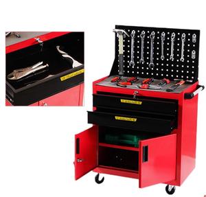Çıkarılabilir büyük kapasiteli depolama aracı sepeti garaj arabası ile iki kapı depolama takım dolabı sepeti - Product Image 2