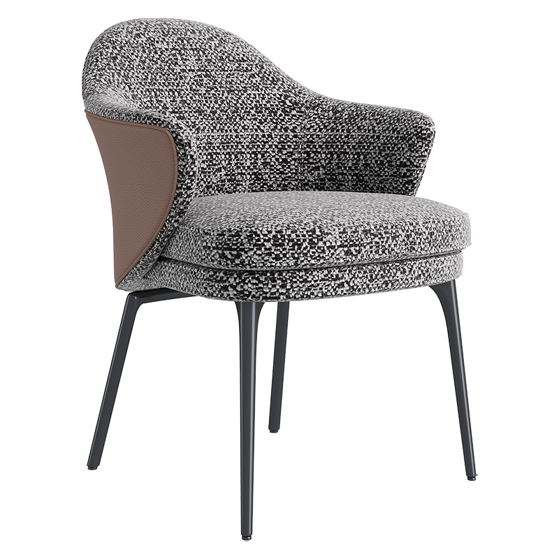 Dossier en coton et lin marron