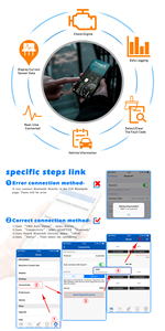 高品質車OBD2リーダーELM327クリアエラーコードツールElm327 BT 4.0 Android IOSスキャナー診断ツールに使用 - Product Image 5