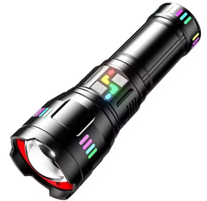 Tùy chỉnh 100000 lumen dẫn ngọn đuốc chiến thuật đèn pin USB nhôm có thể sạc lại hợp kim cơ thể đèn cho săn bắn hoặc khẩn cấp - Product Image 2