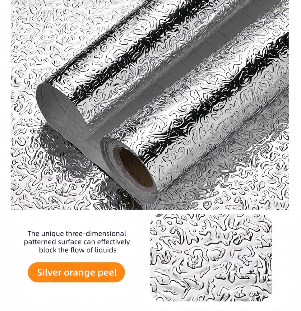 60cm width* 5m - Silver orange peel