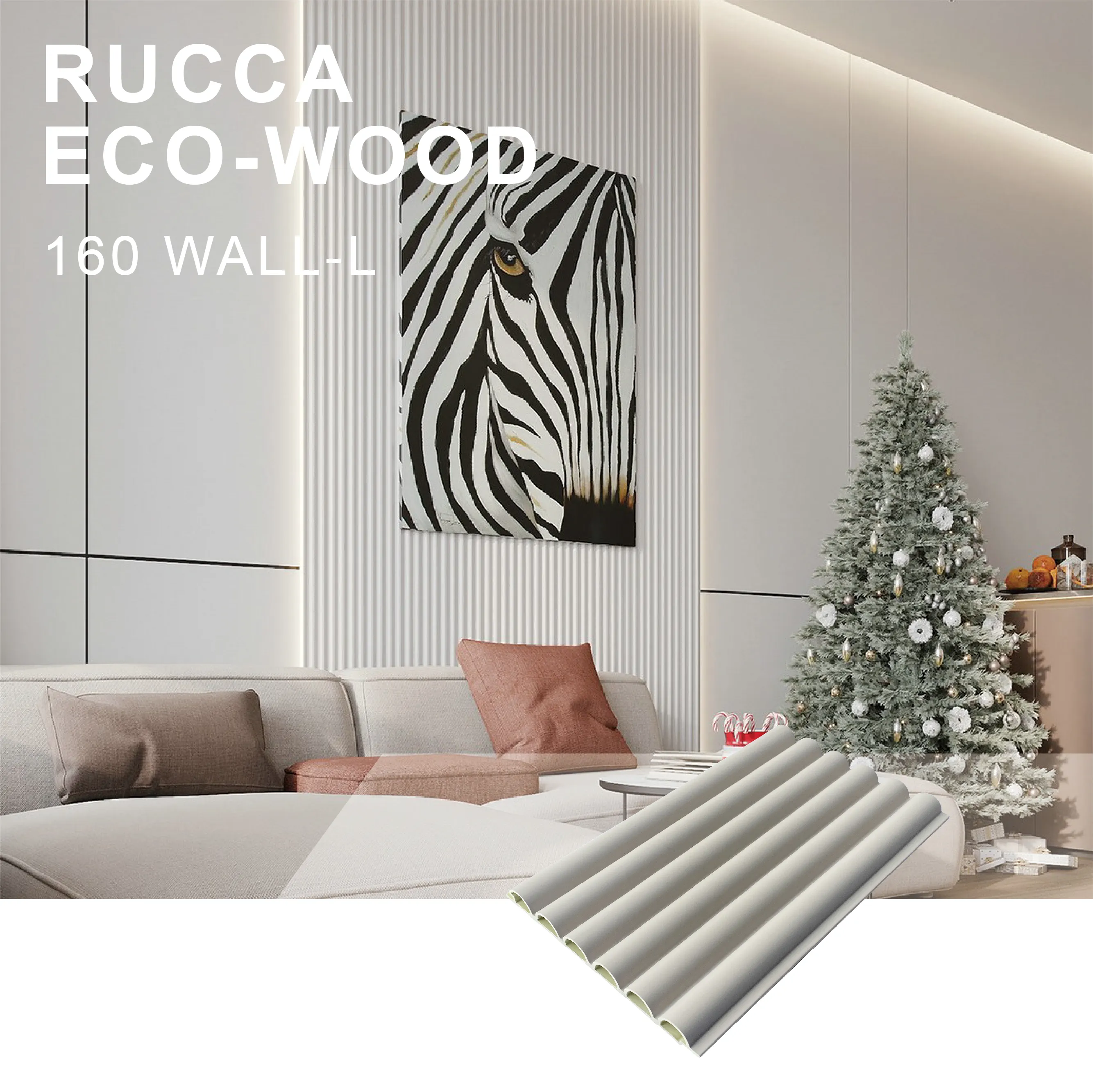 RUCCA – Composite plastique décoratif en bois imperméable de haute qualité, revêtement de 160x15mm, panneau mural cannelé en Wpc, Design d'intérieur