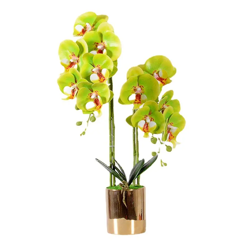 2024 penjualan laris simulasi dekorasi rumah buatan tanaman pot anggrek Phalaenopsis