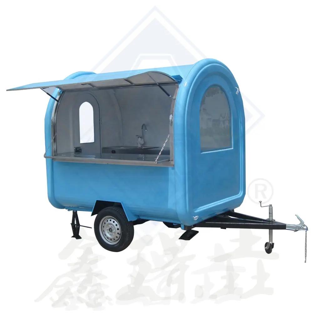Chariot de nourriture électrique pour crème glacée de voyage rapide cuisine mobile hot dog remorque de restauration rapide camion de nourriture
