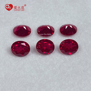 ทับทิมทับทิมทับทิม5 # ทรงวงรีตัดพิเศษตัดแฟนซีทับทิมสีแดงคอรันดัม - Product Image 4