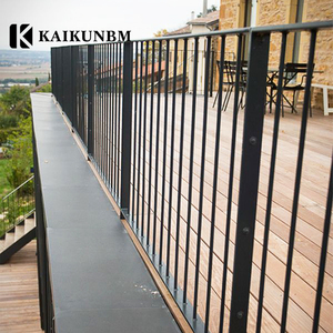 Einfache Installation Aluminium Basis Handlauf Schmiedeeisen Balustrade Außen deck Balkon geländer - Product Image 6