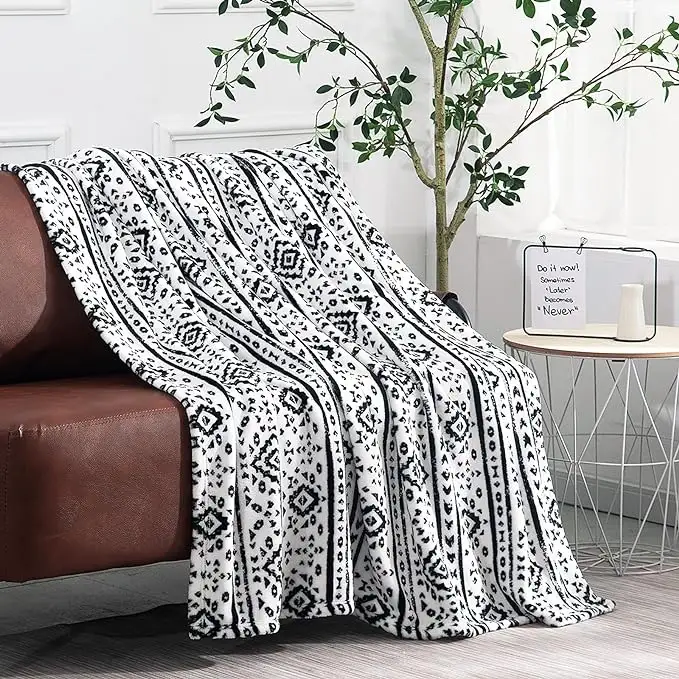 Cobertor de flanela para crianças estampado de luxo ecológico macio e confortável cobertor adulto quente de flanela estampada de lã 50x60