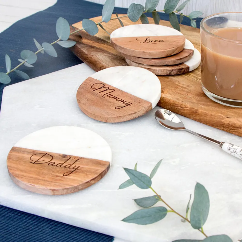 Decorazione della tavola sottobicchieri da tè in legno di resina epossidica non finiti di Mango sottobicchieri per bevande in legno Premium vuoti