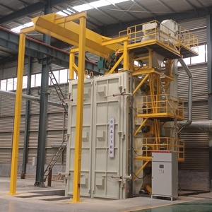 Yüksek kaliteli çelik kumlama temizleme makinesi Motor ve şanzıman motoru ile çift kanca tipi Abrator Deflashing için kullanılan - Product Image 4
