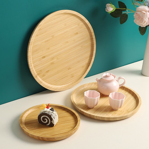 家用小吃酒店派对耐用矩形服务托盘独特图案设计新日式竹板 - Product Image 4