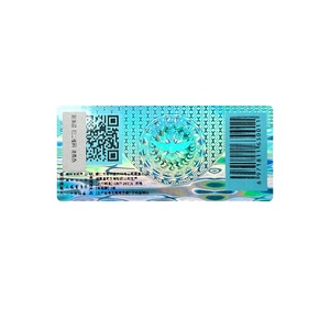 印刷セキュリティラベルシリアル番号包装ラベルホログラム偽造ステッカーQrコードスクラッチ - Product Image 2