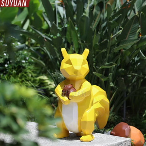 Açık dekorasyon için Modern sanat paslanmaz çelik sincap Sculpture-3D döküm hayvan heykeli - Product Image 5