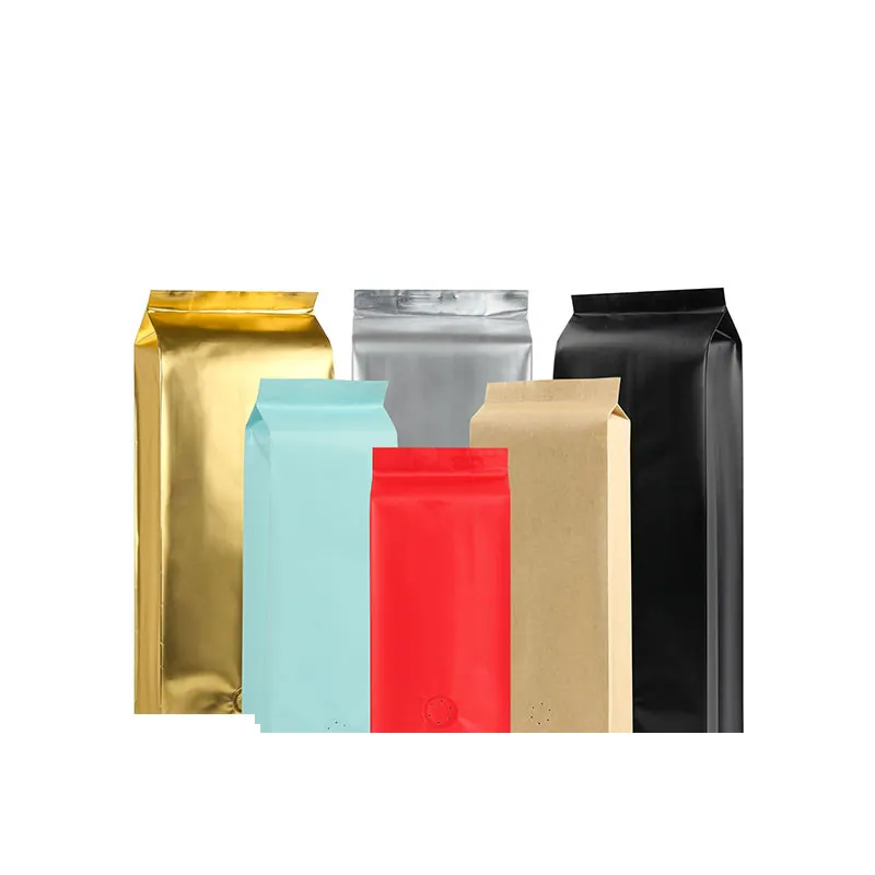 Bolsas de embalaje con fuelle lateral, 250g, 500g, 1kg, aluminio, para café, té