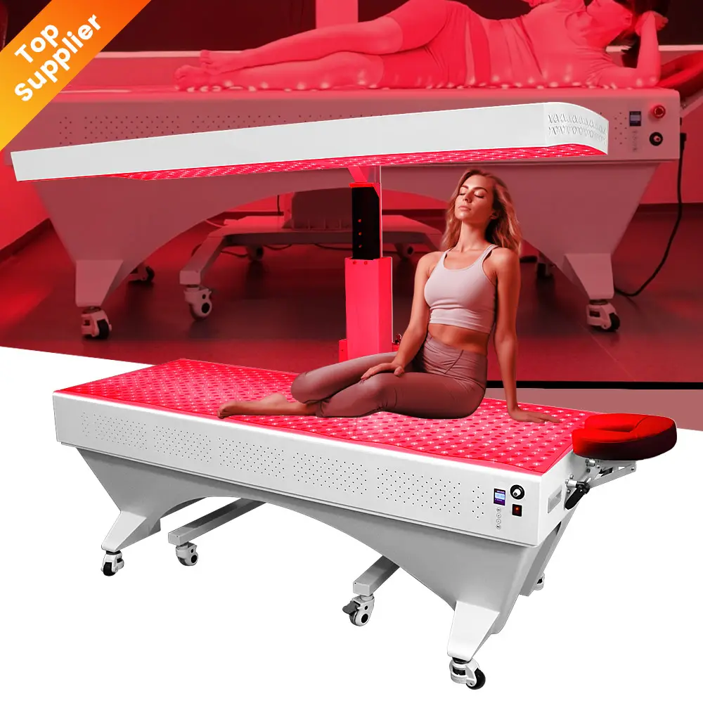 Gran oferta 360 Led rojo y cerca de la terapia de luz infrarroja Pad Pods cápsula terapia de luz roja estera de cuerpo completo cama