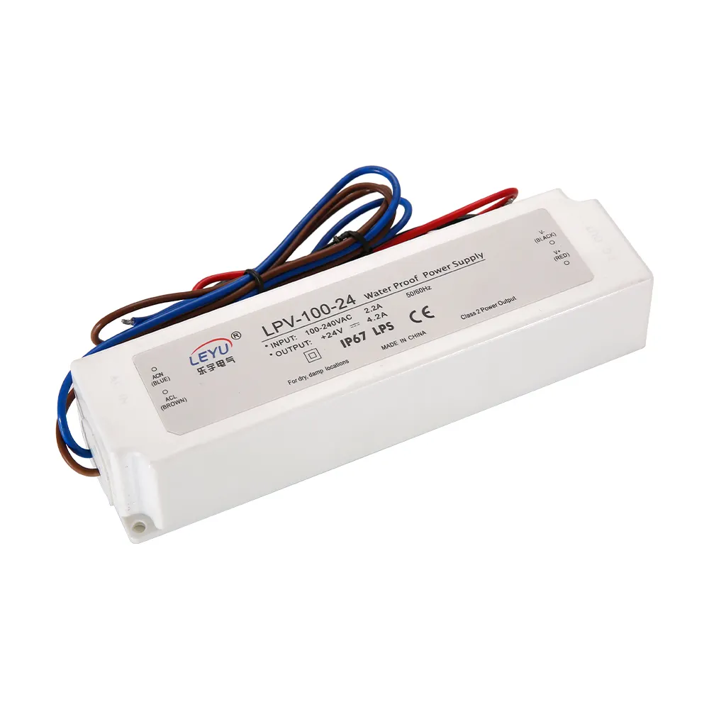 Controlador impermeable de alta calidad de 100W, IP67, 5V, 12V, 15V, 24V, fuente de alimentación conmutada de salida única LED