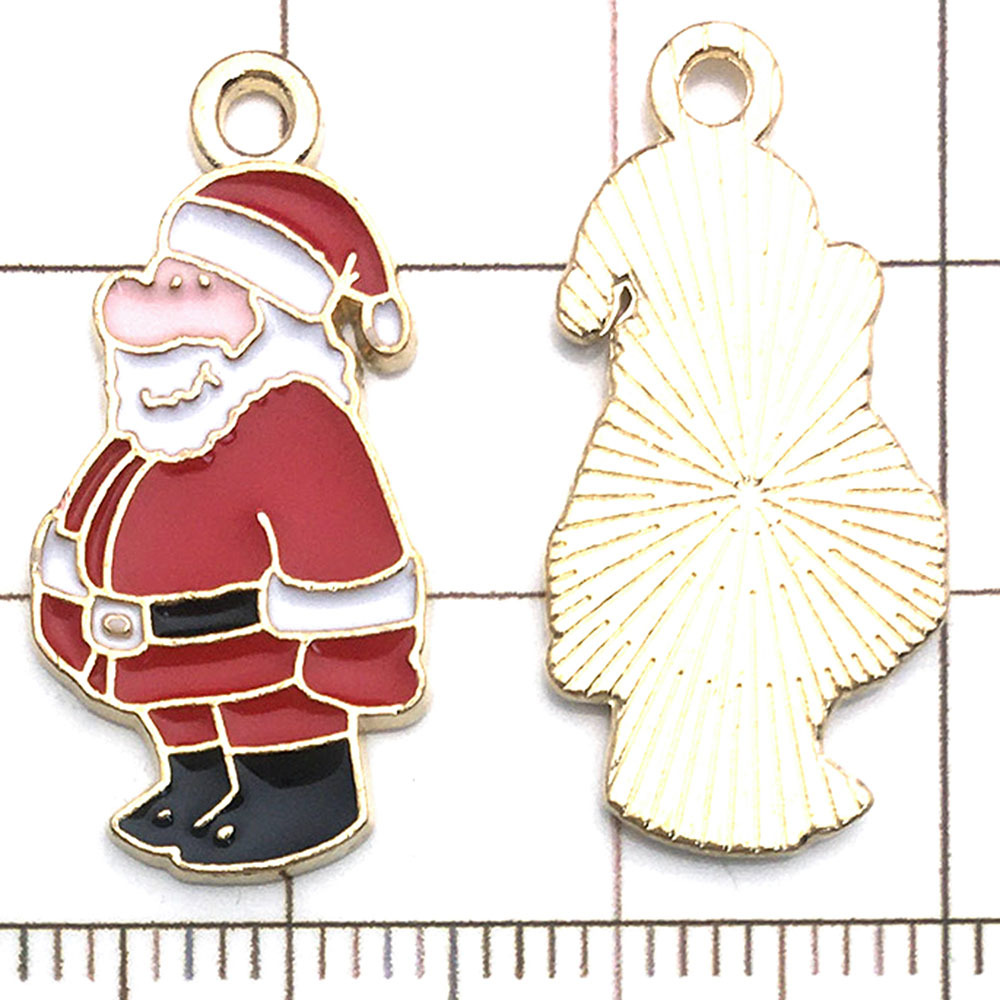 One red oil-sprinkled Santa Claus - 1.4g - 12*25mm - 14176