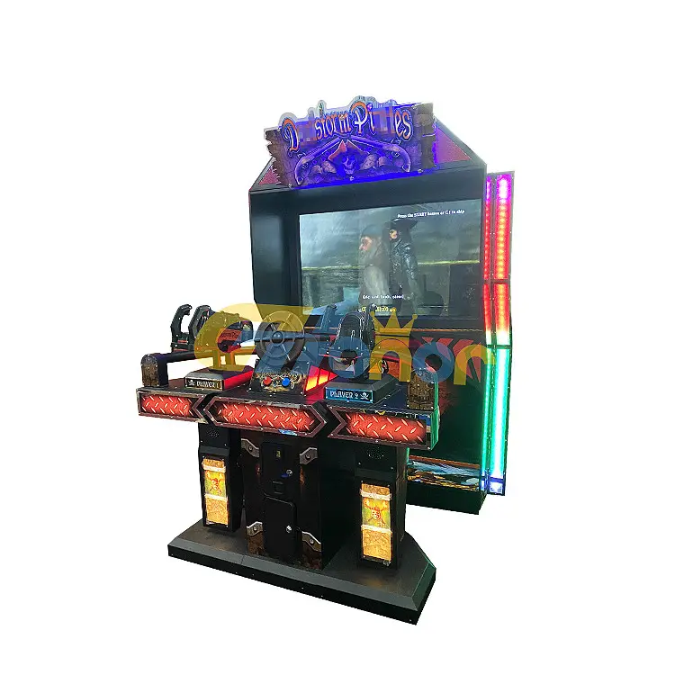 2 kişi ölüm fırtına korsan arcade çekim oyunu 55 inch çekim oyun makineleri