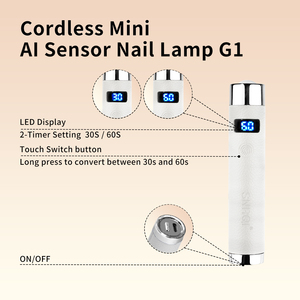 SNRQI Hot Supplier Nail Equipments 10s Cure Gel Nails Polish 2025 New Arrivals G1 Ai Smart <strong>Uv</strong> Led Nail Lamp 1H Cordless <strong>Uv</strong> Lamp - Product Image 6