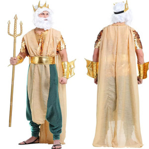 ชุดคอสตูมฮาโลวีนสำหรับผู้ใหญ่แบบราชาแห่งท้องทะเลชุดฟาโรห์โบราณชุดราชินีนักรบชุดแต่งกายสำหรับกษัตริย์และราชินีชุดฟาโรห์ - Product Image 4