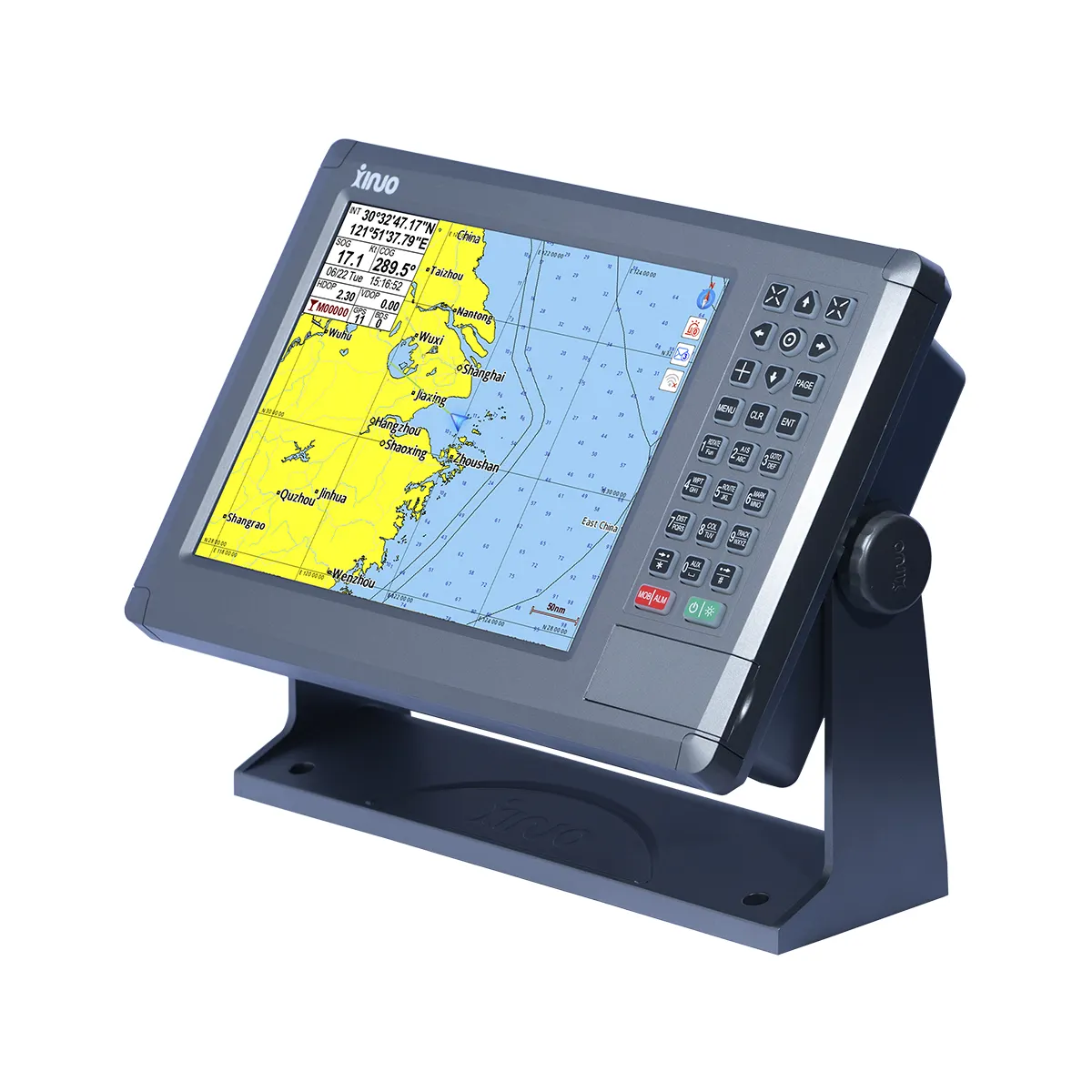 marine electronics marine GPS chart plotter XINUO GN-150 series GN-1508 8" small size TFT LCD display CE IMO NMEA0183 IP65