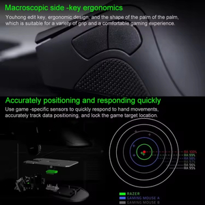 Razer Deathadder Essential6400DPIオプティカルUsbサイレントRGBラップトップPcマウス人間工学に基づいたゲーマー有線コンピューターゲーミングマウス