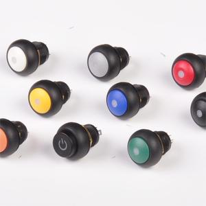 Toowei 12v LEDスプリングリターンプッシュスイッチボタンオンオフspst白色プラスチックラウンド、赤色ライト4ピン - Product Image 6