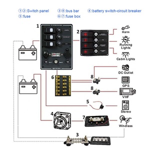 Tekne/otobüs için 48V Boat ağır güç dağıtım bara, çift M8 çıtçıt Terminal bloğu, IP67 su geçirmez yalıtımlı otobüs Bar - Product Image 4