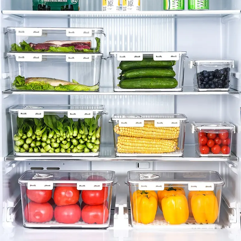 Choice Fun прозрачная ПЭТ-Холодильник сохраняющий свежесть двухслойная стока коробка-органайзер для хранения с крышкой