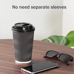 Customized Printing Disposable 55 ml 80ml Biodegradable Tea Coffee <strong>Cup</strong> <strong>6oz</strong> Pla Coated Paper <strong>Cups</strong> with Handles - Product Image 4