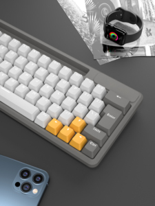 Teclado mecánico para juegos de tres modos personalizado de fábrica 60%, 68 teclas de color con cable, 2,4g, Bluetooth, trimodo, nueva interfaz USB, tecla - Product Image 5