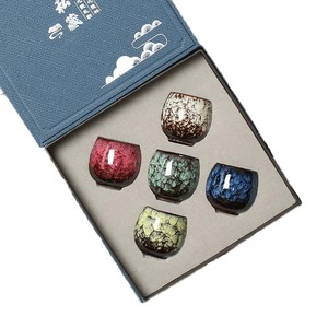 ขายร้อน6.7ออนซ์200มิลลิลิตรชุด5แก้วกาแฟเซรามิกที่มีสีสันถ้วยชาชุดของขวัญสำหรับเพื่อน (ชุด5) - Product Image 1