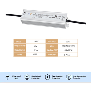 <span class=keywords><strong>Driver</strong></span> <span class=keywords><strong>LED</strong></span> 100 watt impermeabile IP67 di alimentazione AC a 12V <span class=keywords><strong>DC</strong></span> di uscita a bassa tensione per luce <span class=keywords><strong>LED</strong></span> progetto di Computer luce esterna