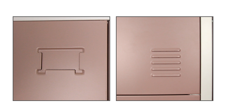 2 Doors Metal Locker Cabinet Vertical Standing With Hanger 6